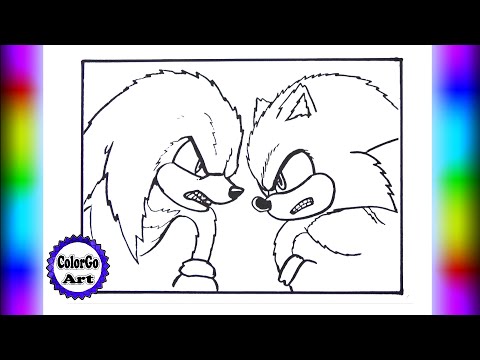SONIC 2 the Hedgehog Coloring Pages / Sonic vs Knuckles coloring / Johnning - WHAT THE HELL [NCS]