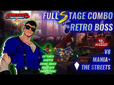 Streets of Rage 4/ V8/ Mania+/ Adam/ The Streets Full Stage Combo + Retro Boss!