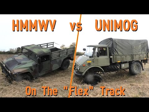 Unimog vs HMMWV / Hummer - On the "Flex" track