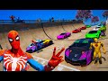 Spider-man 2.0 GTAV Join in Epic Stunt Challange New Custom Cars, Motorbike, FIVE NIGHTS AT FREDDY'S