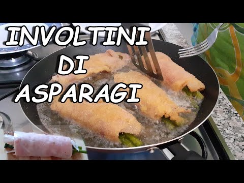 RICETTA INVOLTINI DI ASPARAGI FRITTI - RICETTA FACILE E VELOCE DI NONN'ETTA E FIGLIETTA