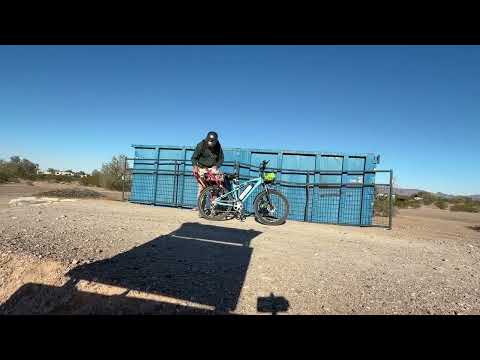 Die erste Fahrradtour von Quartzsite in die Stadt mit dem #Qronge E-Bike, aber ohne Zen-Gepäckträ...