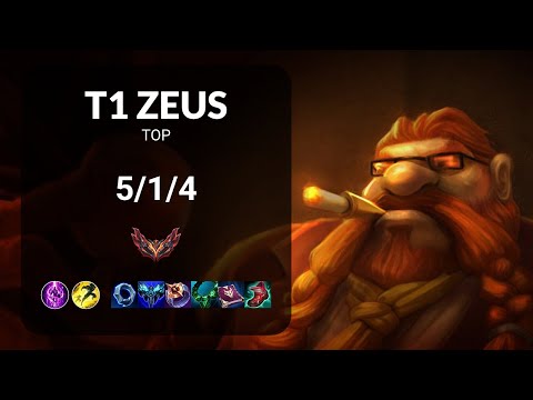 T1 Zeus Gragas vs Jayce TOP - KR  Patch 13.15