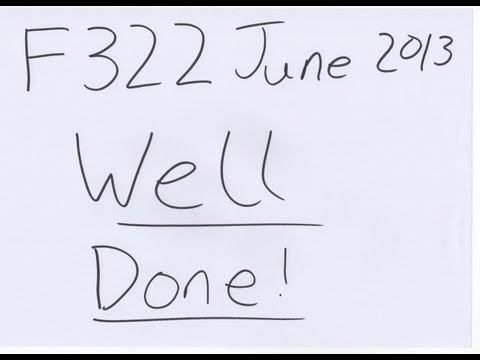 Chemistry F322 June 2013