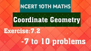 Download Lagu NCERT 10th maths- Coordinate Geometry- Exercise:7.2- 7 to 10 problems Thumbnail