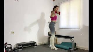 Zancada cruzada + elevación