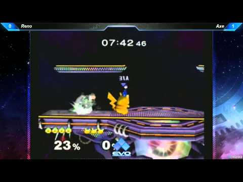 EVO 2013 SSBM QF - Reno (Sheik) vs Axe (Pikachu)