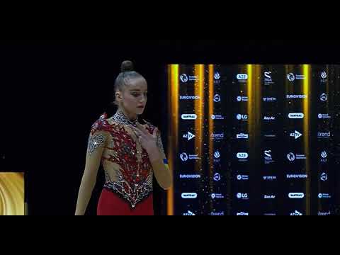Polina Karika Ribbon AA 30,250 - European Championships Baku 2023