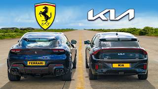 [carwow] 기아차로 V12 페라리를 이길 수 있을까?