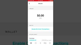 How to enable BitCoin wallet in Cash App?