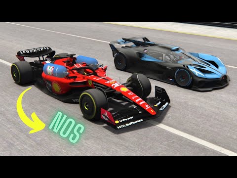 Ferrari F1 2023 with DOUBLE NOS system vs Bugatti Bolide at Special Stage Route X