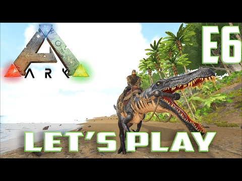 Let's Play ARK: Survival Evolved (Single Player) Ep.6-Baryonyx Taming & Leveling