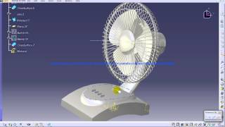 preview picture of video 'Catia V5 Tutorials|Product Design|Generative Shape Design|How to create a Table Fan|Part 1'