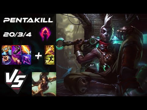 JUNGLE Ekko vs Nidalee [PENTAKILL] - EU Grandmaster Patch 25.S2.2