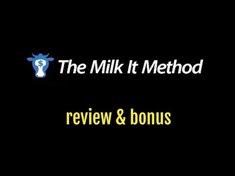 The Milk It Method Review Bonus - Free YouTube Software + Free Facebook Traffic Trick Video