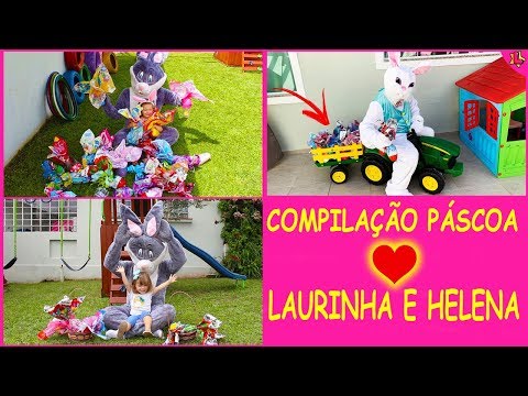 Caça aos ovos de páscoa com o coelhinho da páscoa | Jéssica Godar e Laurinha e Helena
