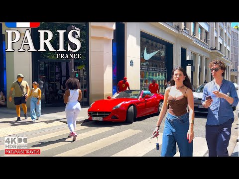 France Paris Walk 4K 🇫🇷 Stunning Walking Tour of Paris Streets No Music | Parisian lifestyle