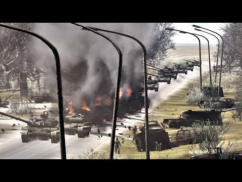 Longest Russian Armored Convoy destroyed in Ambush - TOW ATGM vs TANKS - Mil Sim ARMA 3