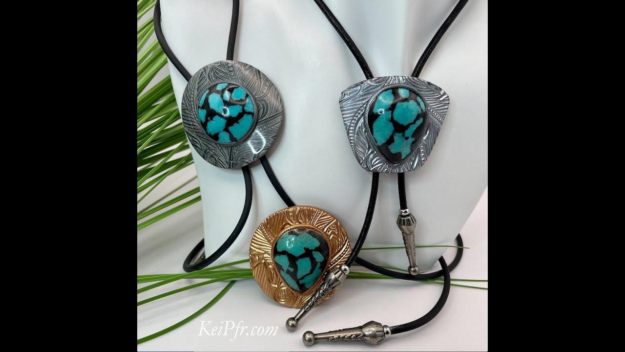 Polymer Clay Chinese Hubei Turquoise with a Classic Western Flair - Faux Stone & Unisex Bolo Ties