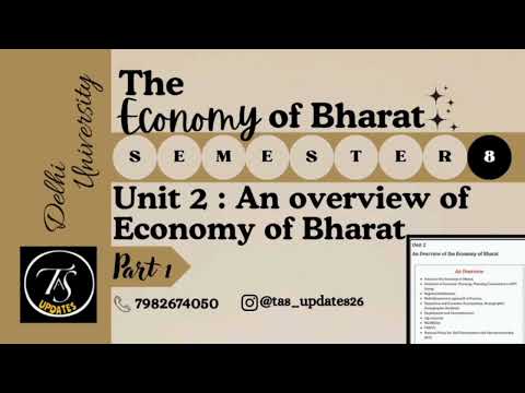 Unit 4 Services external Sectors l Part 2 l The Economy of Bharat l Semester 8 l Delhi University
