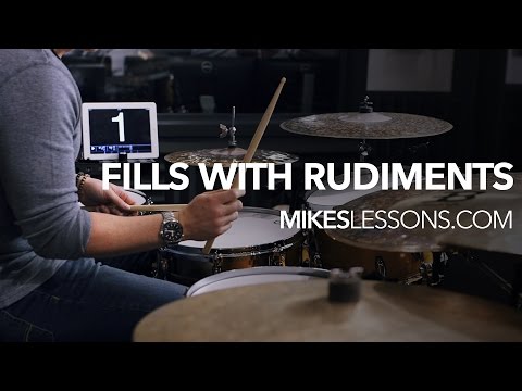 DRUM LESSON - Fills With Rudiments