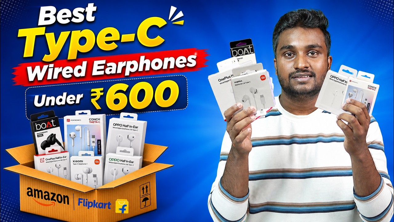 Top 5 Best Type-C Wired Earphones ₹600🔥Flipkart & Amazon Sale!