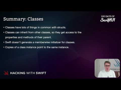 Summary: Classes – Swift for Complete Beginners