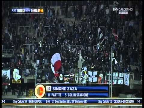 ascoli vs novara 2-0 simone zaza