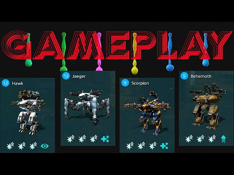War Robots Hawk Jaeger Scorpion Behemoth Domination Mode Gameplay