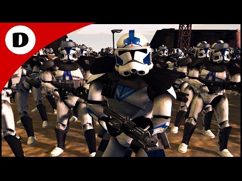 ARC TROOPER FIVES'  RIVER CROSSING BASE ASSAULT - Men of War: Star Wars Mod
