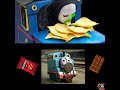 REAL CURSED THOMAS EATER VS THOMAS THE TRAIN EAT SPICY DORITOS VS CHOCOLATE COOKIES