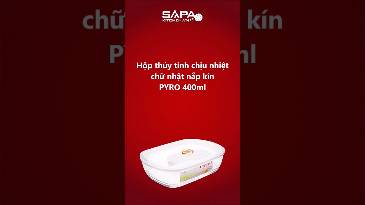 Khay nướng thủy tinh chịu nhiệt PYRO 400ml (tặng kèm nắp nhựa)