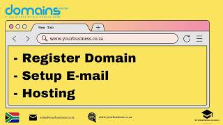 Register new domain, Create E-mails and Host your site for only R99