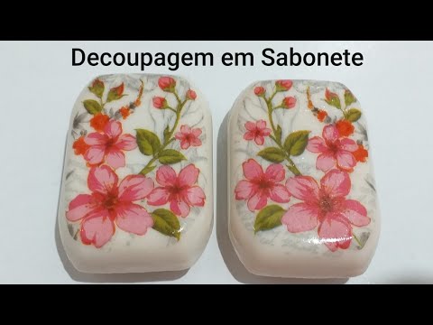 Soap decorated with decoupage (easy and quick)