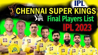 IPL 2023 | Chennai Full Squad | CSK Team Players List 2023 | CSK Squad 2023 | IPL 2023 CSK Team