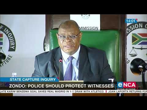 Police should protect witnesses Zondo