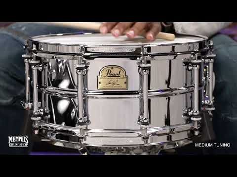 Pearl IP1465 Ian Paice Signature 14x6.5" Stainless Steel Snare Drum 2010s - Chrome Over Steel image 12