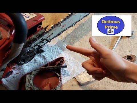 Is your chainsaw bar getting enough oil? #chainsaw #chainsawoil #chainsawtips #chainsawpump #tips