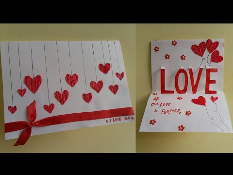 DIY Valentine's card|Making Love Popup card for valentines day/Marriage Anniversary|Heart card/cards Video
