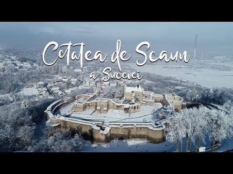 Cetatea de Scaun a Sucevei, Romania - Drona 4K