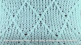 Lattice | Traveling Stitch Single Loop Cable Twist Bulky Knitting Machine SK151 | by GemFOX Fiber