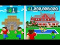 1 BILLION DOLLAR MANSION Vs NOOB HOUSE Minecraft