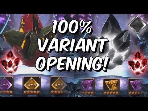 MASSIVE 100% Variant #3 5 Star Rank Up Gem & 5 Star Crystal Opening! - Marvel Contest of Champions