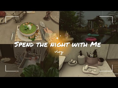 [The Sims 4 Vlog] 🎥┊NIGHT TIME ROUTINE OF A MOM (cooking dinner, family quality time, self care)