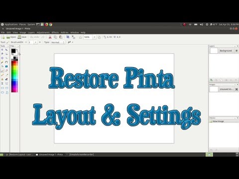 Restore Pinta Layout & Settings