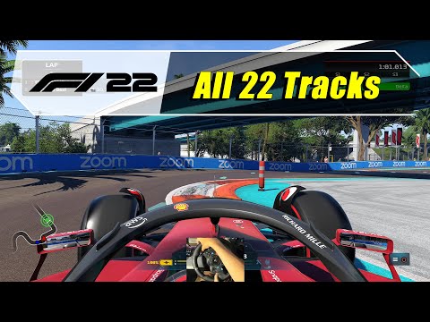 F1 22 (PS5) - Driving All 22 Tracks/Locations - Wheelcam (4K@60)