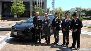 7月9日【びわ湖放送ニュース】滋賀トヨタが草津市に電気自動車を寄贈