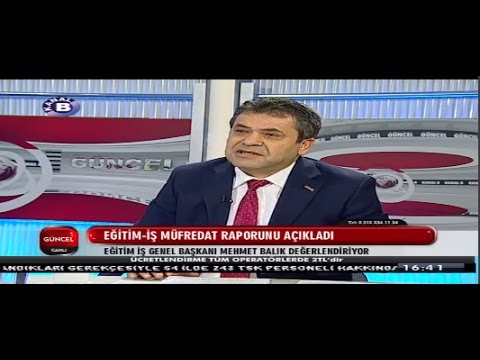 Genel Başkanımız Mehmet Balık Kanal B Televizyonunda Taslak Müfredatı Değerlendirdi | EĞİTİM İŞ