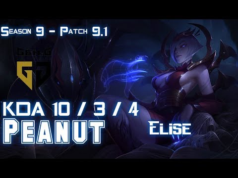 Gen Peanut ELISE vs KHA'ZIX Jungle - Patch 9.1 KR Ranked