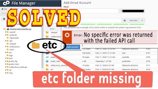 No specific error was returned with the failed API call | FIXED